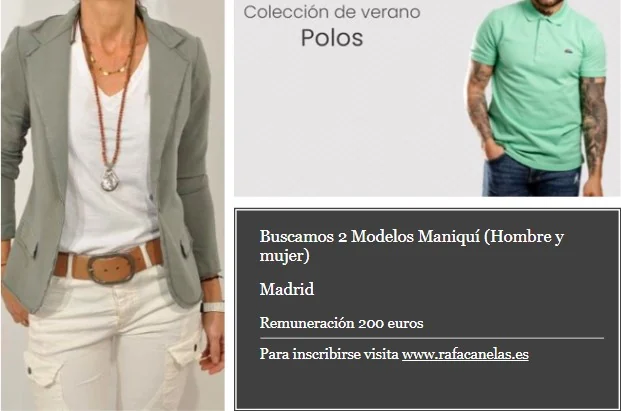 Imagen del casting Buscamos 2 modelos maniquí (hombre y mujer) — polos